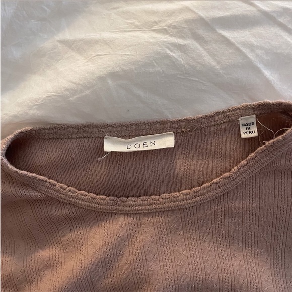 Doen Annie pointelle tee (sz XS) - Picture 7 of 9